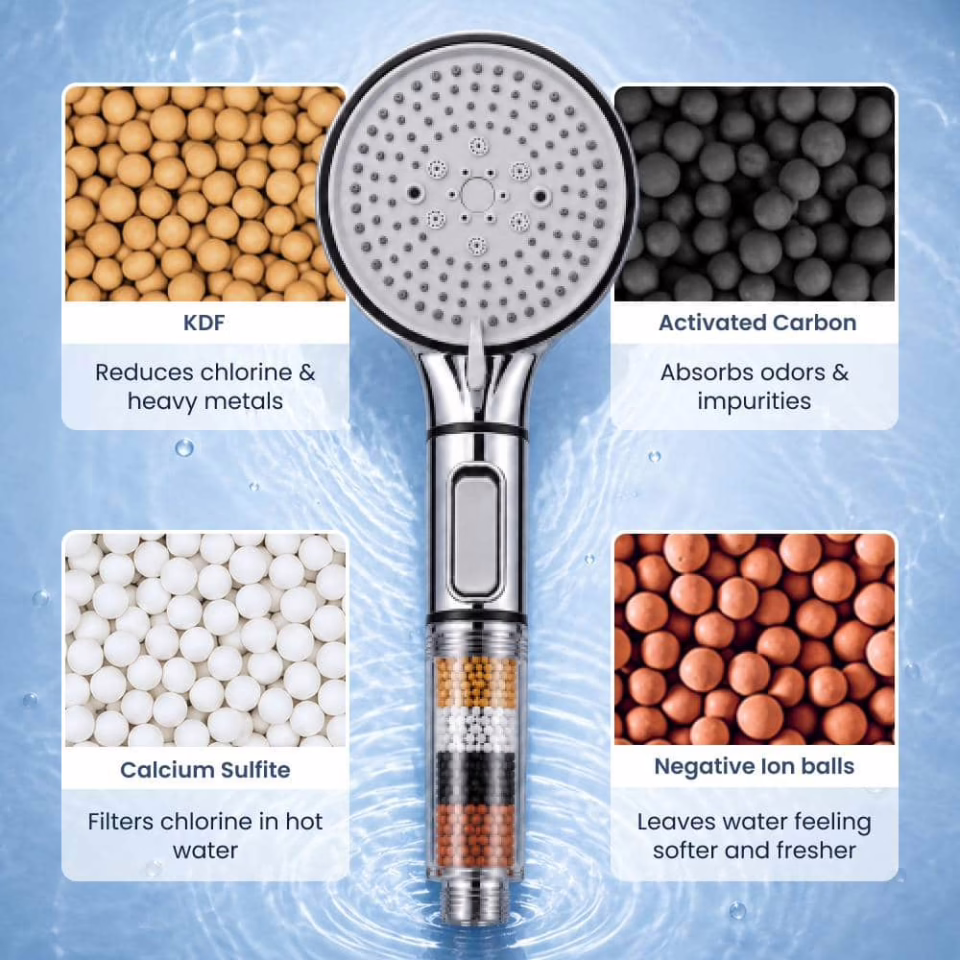 The four AqualisPure filter media shown separately